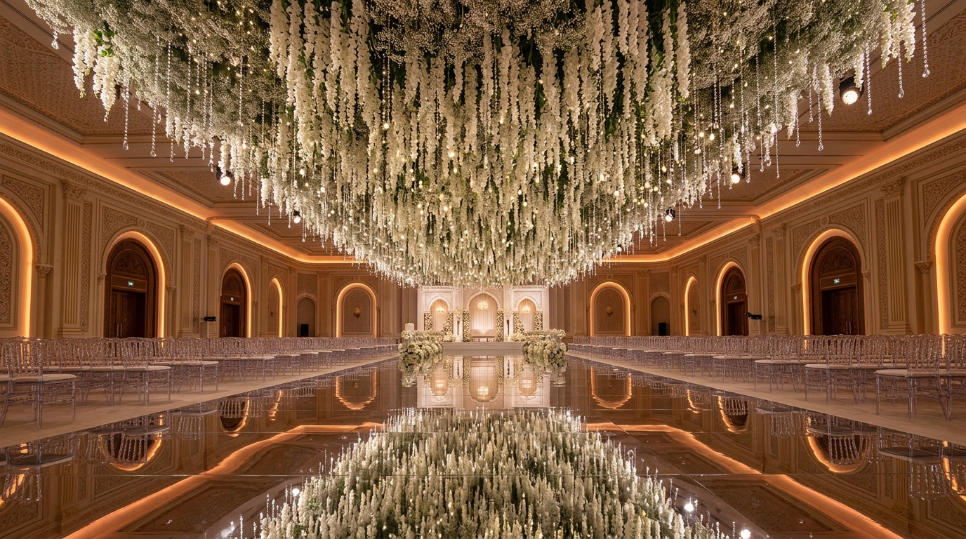 Suspended Floral Chandelier Canopy
